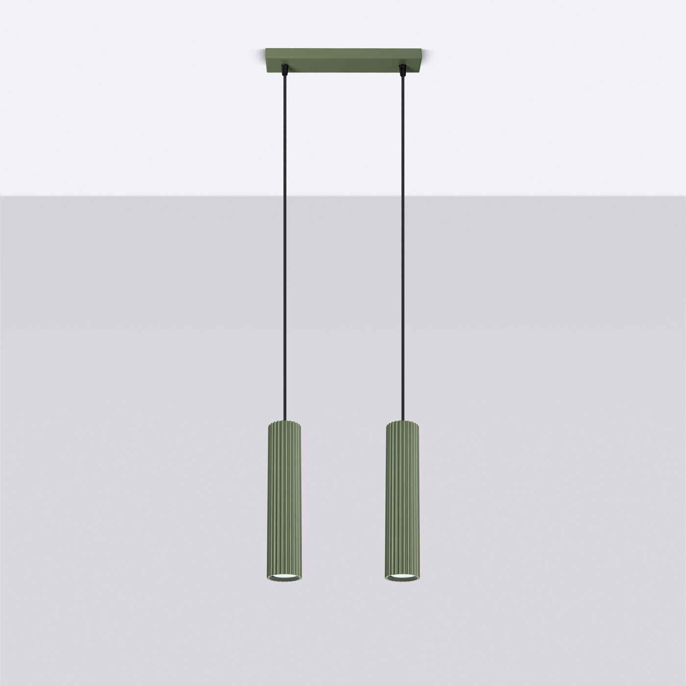 Hanglamp KARBON 2 olijfgroen