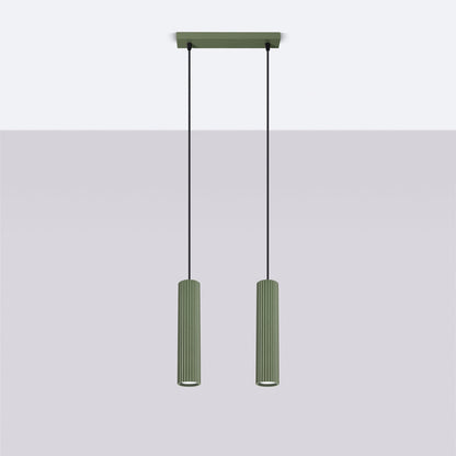 Hanglamp KARBON 2 olijfgroen