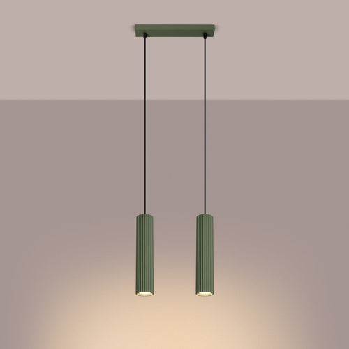 Hanglamp KARBON 2 olijfgroen