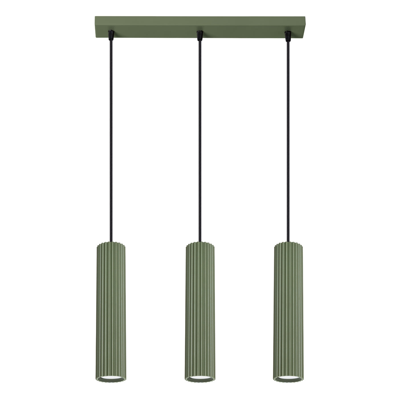 Hanglamp KARBON 3L olijfgroen