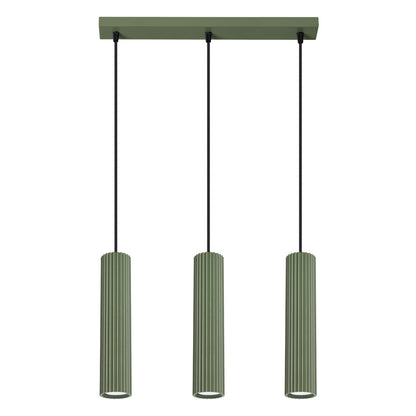 Hanglamp KARBON 3L olijfgroen