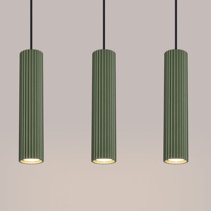 Hanglamp KARBON 3L olijfgroen