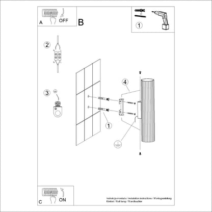 Wandlamp KARBON 30 olijfgroen