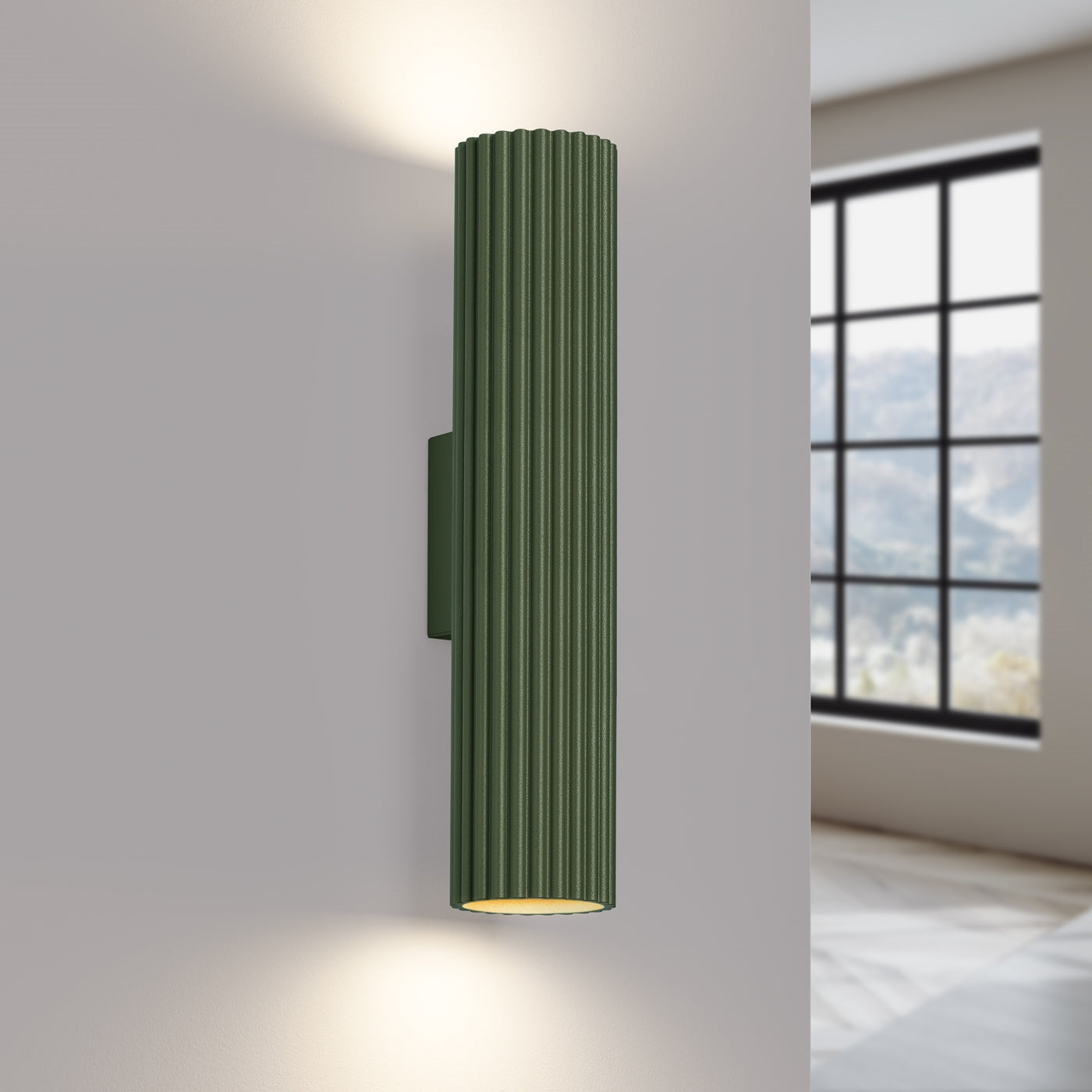 Wandlamp KARBON 30 olijfgroen
