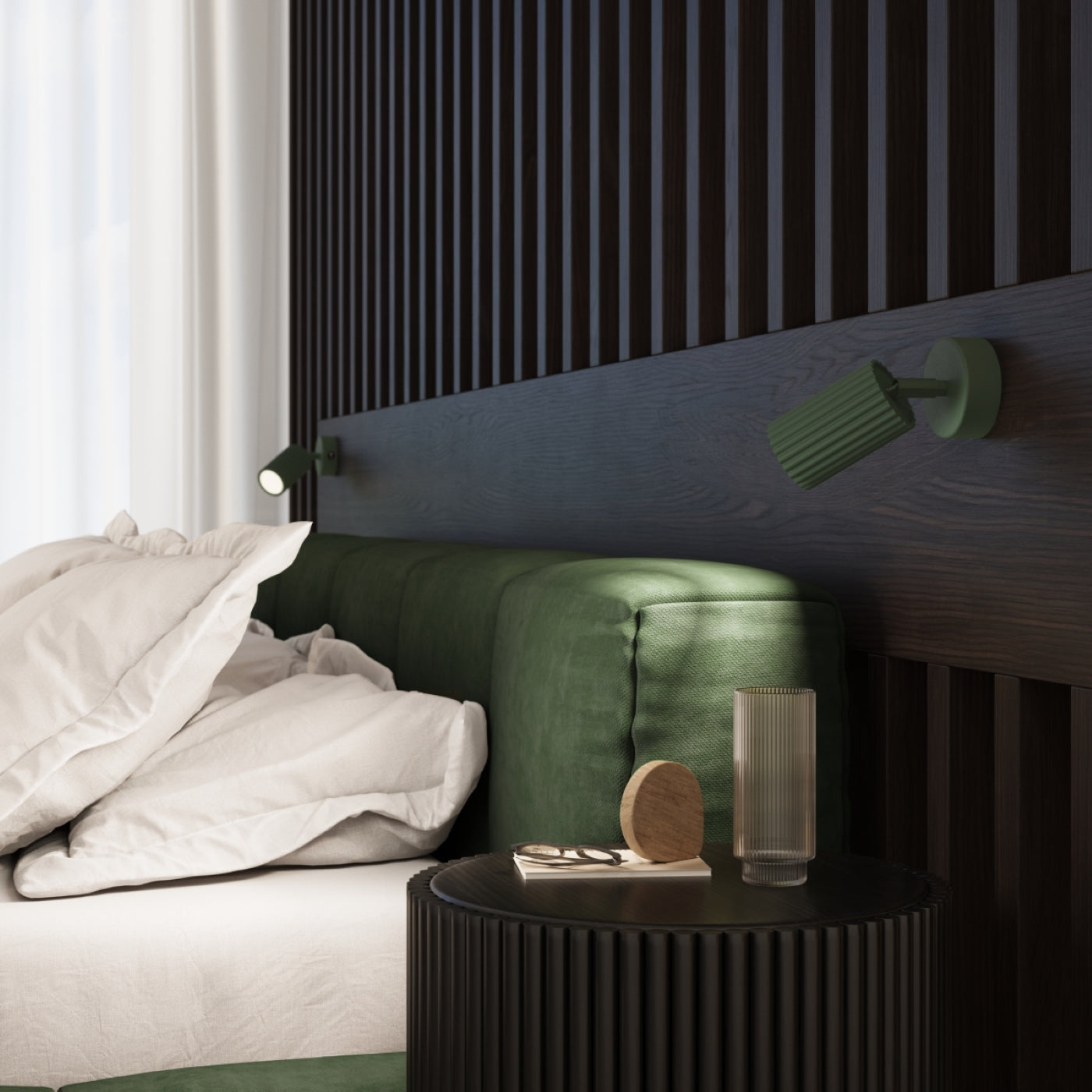 Wandlamp KARBON olijfgroen