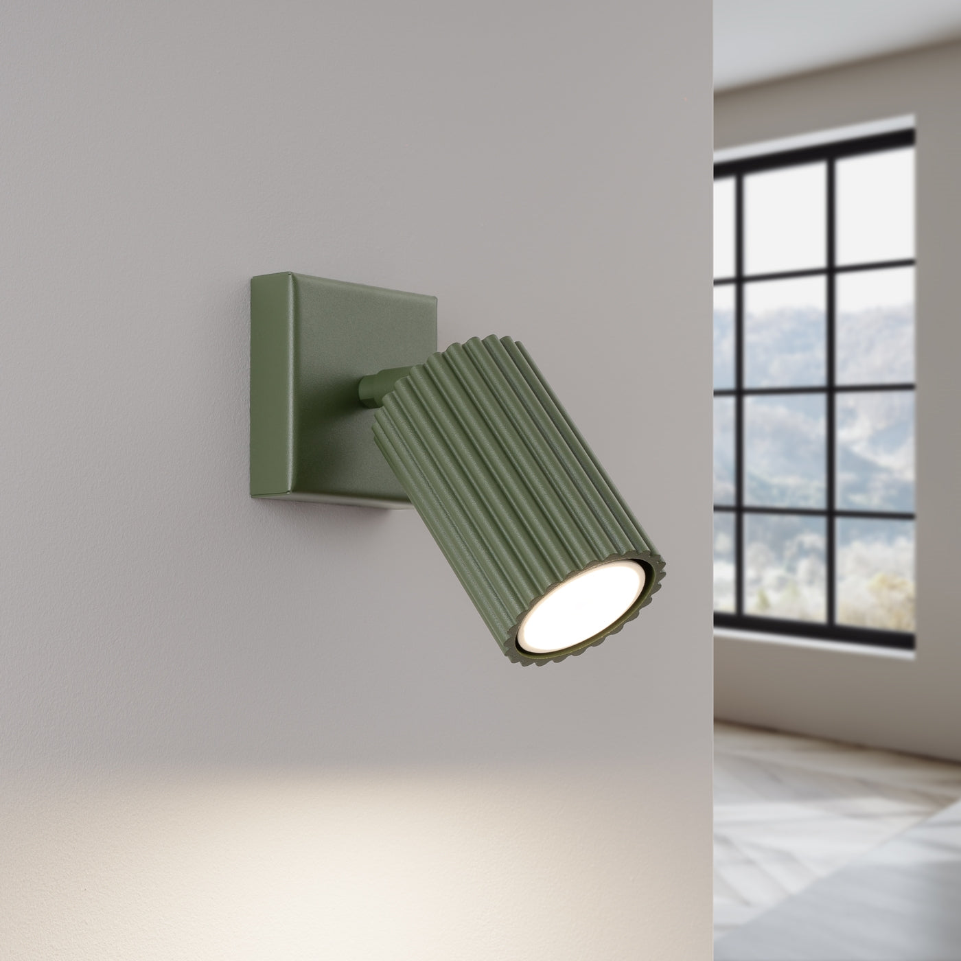 Wandlamp KARBON olijfgroen