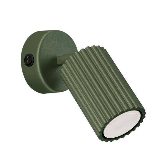 Wandlamp KARBON olijfgroen met schakelaar