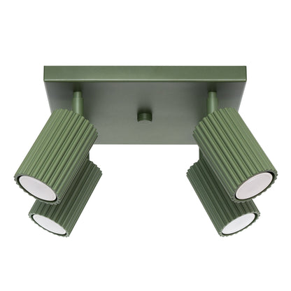 Plafondlamp KARBON 4 olijfgroen