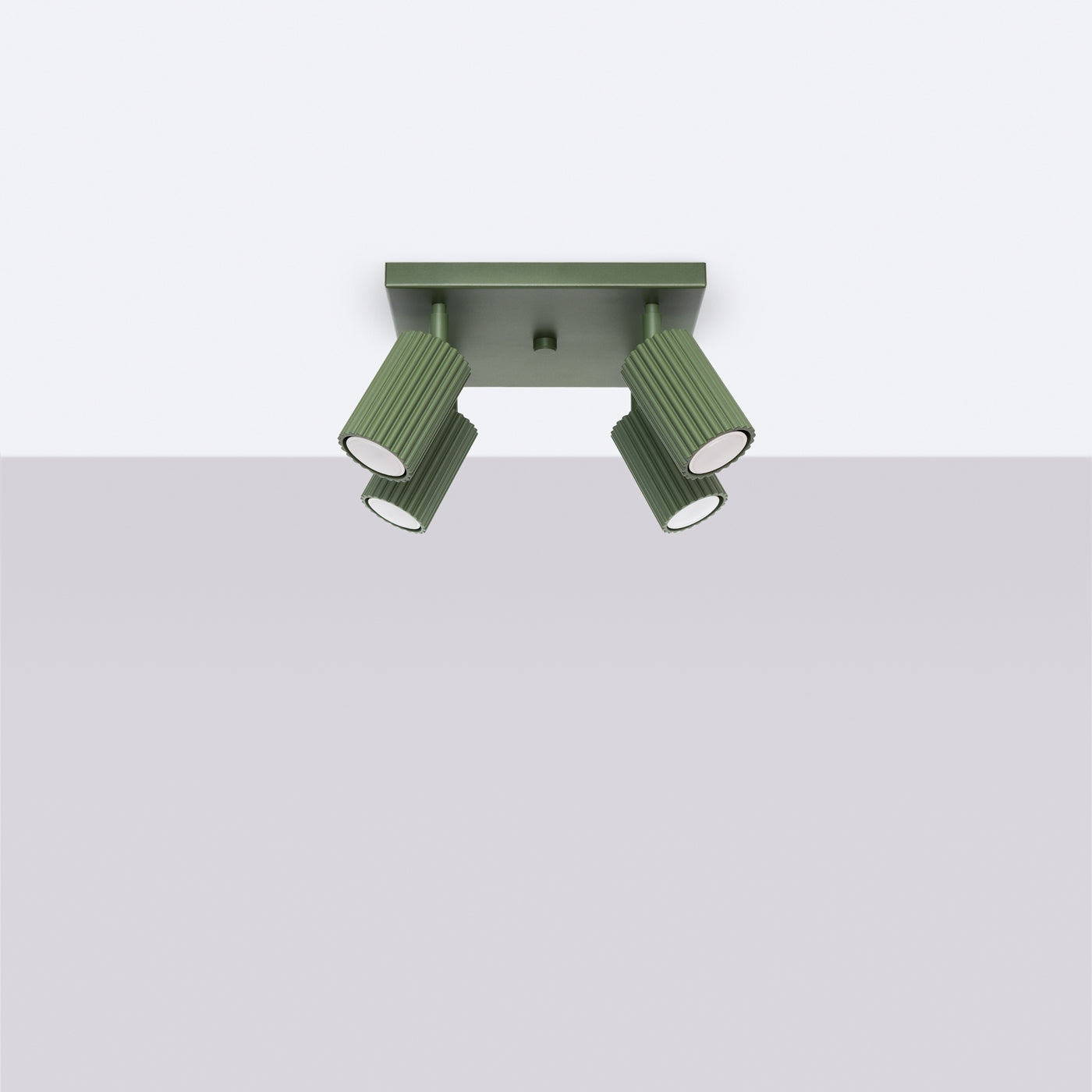 Plafondlamp KARBON 4 olijfgroen