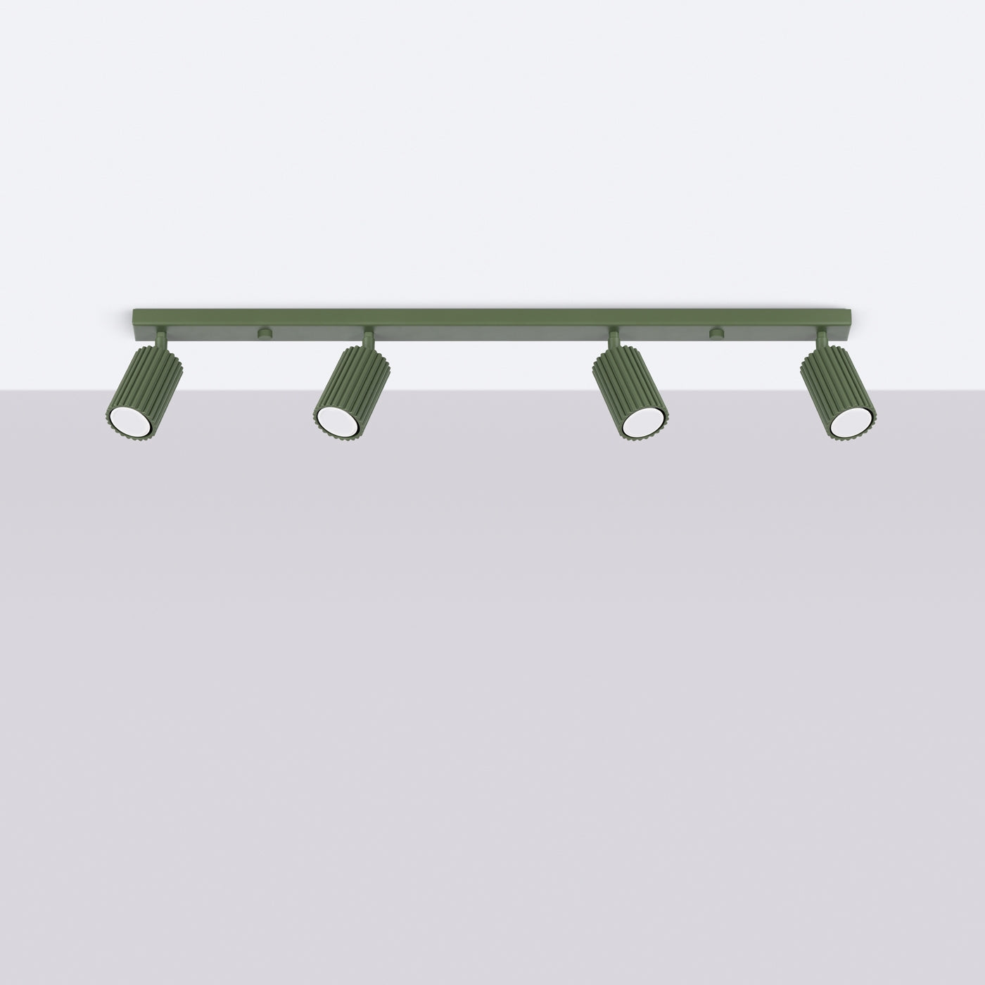 Plafondlamp KARBON 4L olijfgroen