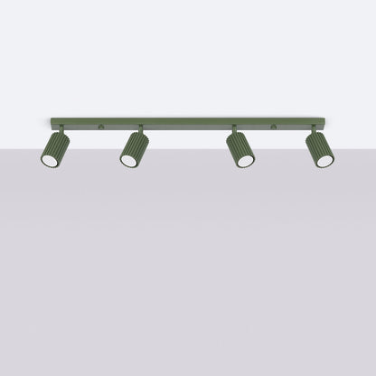Plafondlamp KARBON 4L olijfgroen