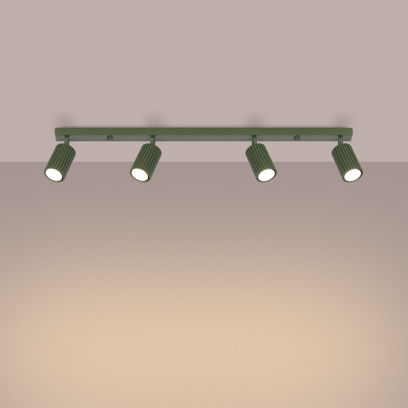Plafondlamp KARBON 4L olijfgroen