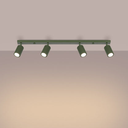 Plafondlamp KARBON 4L olijfgroen