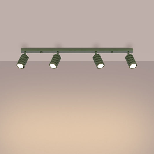 Plafondlamp KARBON 4L olijfgroen