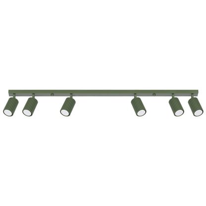 Plafondlamp KARBON 6L olijfgroen