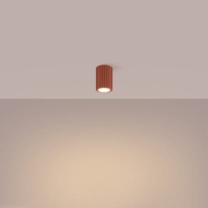 Plafondlamp KARBON 10 rood oker