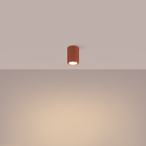 Plafondlamp KARBON 10 rood oker