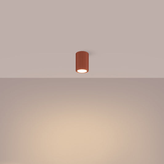 Plafondlamp KARBON 10 rood oker