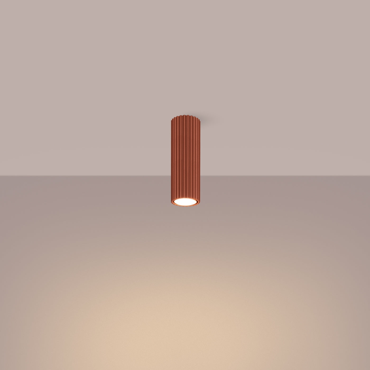 Plafondlamp KARBON 20 rood oker