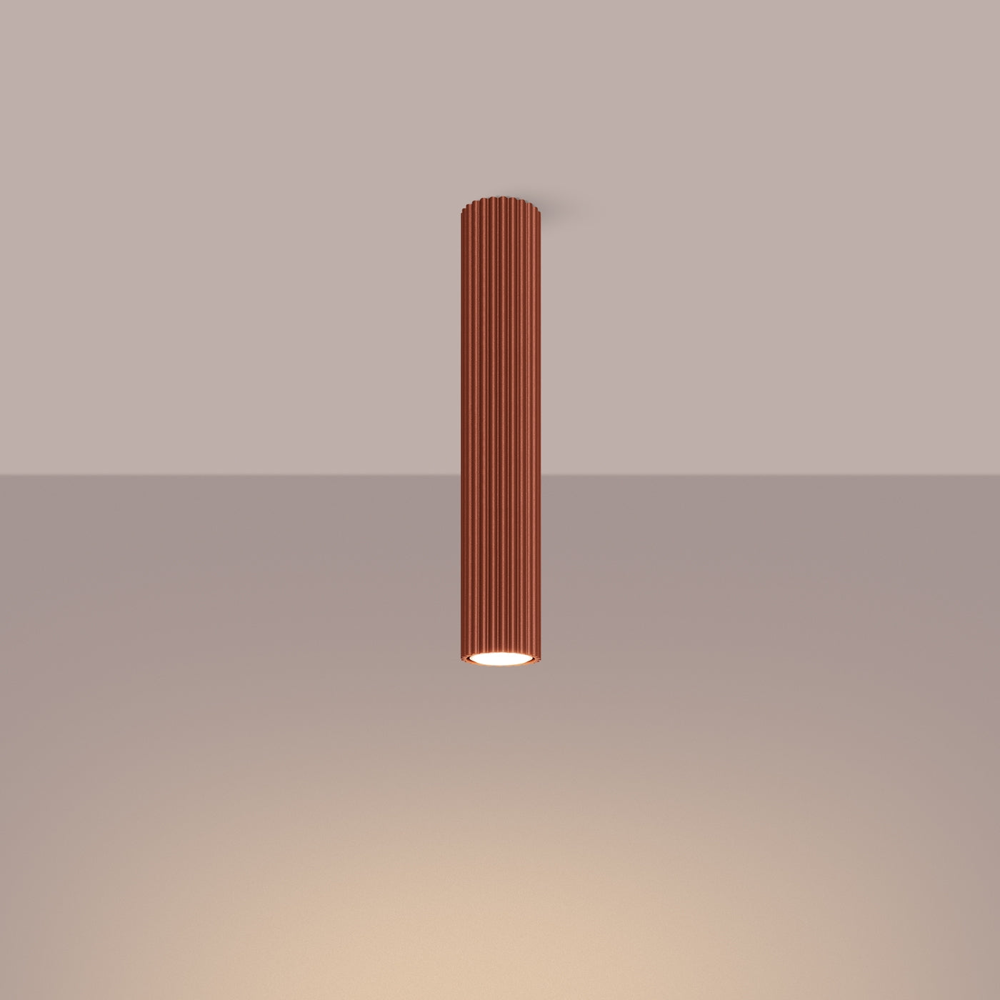 Plafondlamp KARBON 40 rood oker