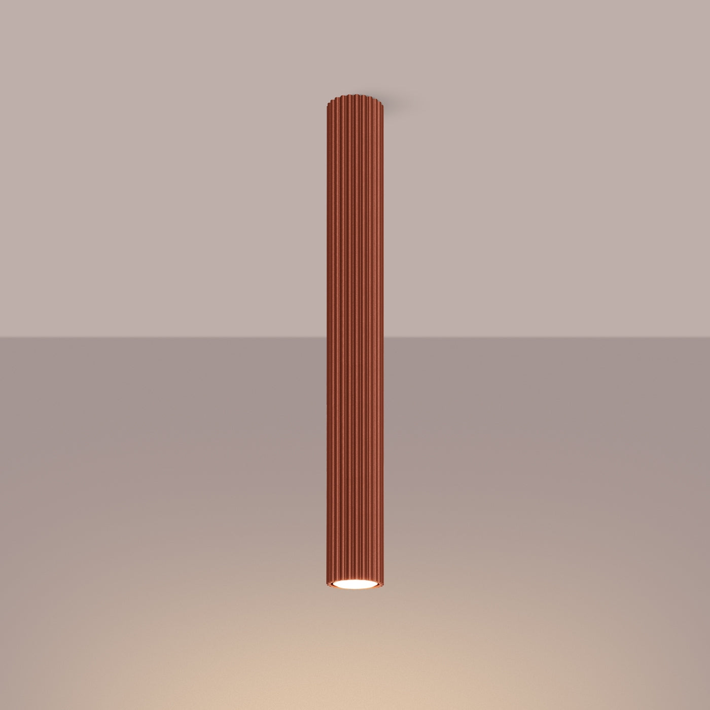 Plafondlamp KARBON 60 rood oker