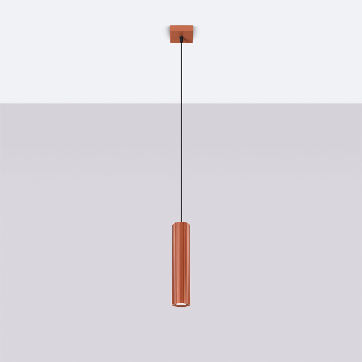 Hanglamp KARBON 1 rood oker