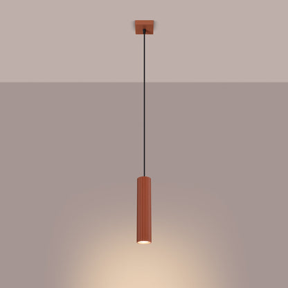 Hanglamp KARBON 1 rood oker