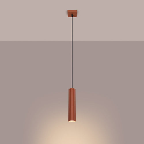 Hanglamp KARBON 1 rood oker