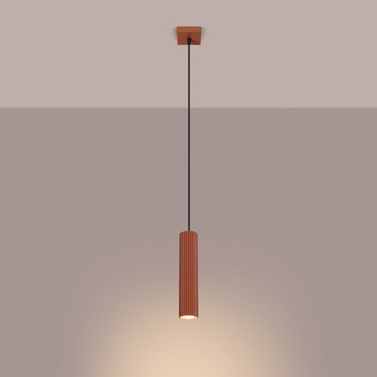Hanglamp KARBON 1 rood oker