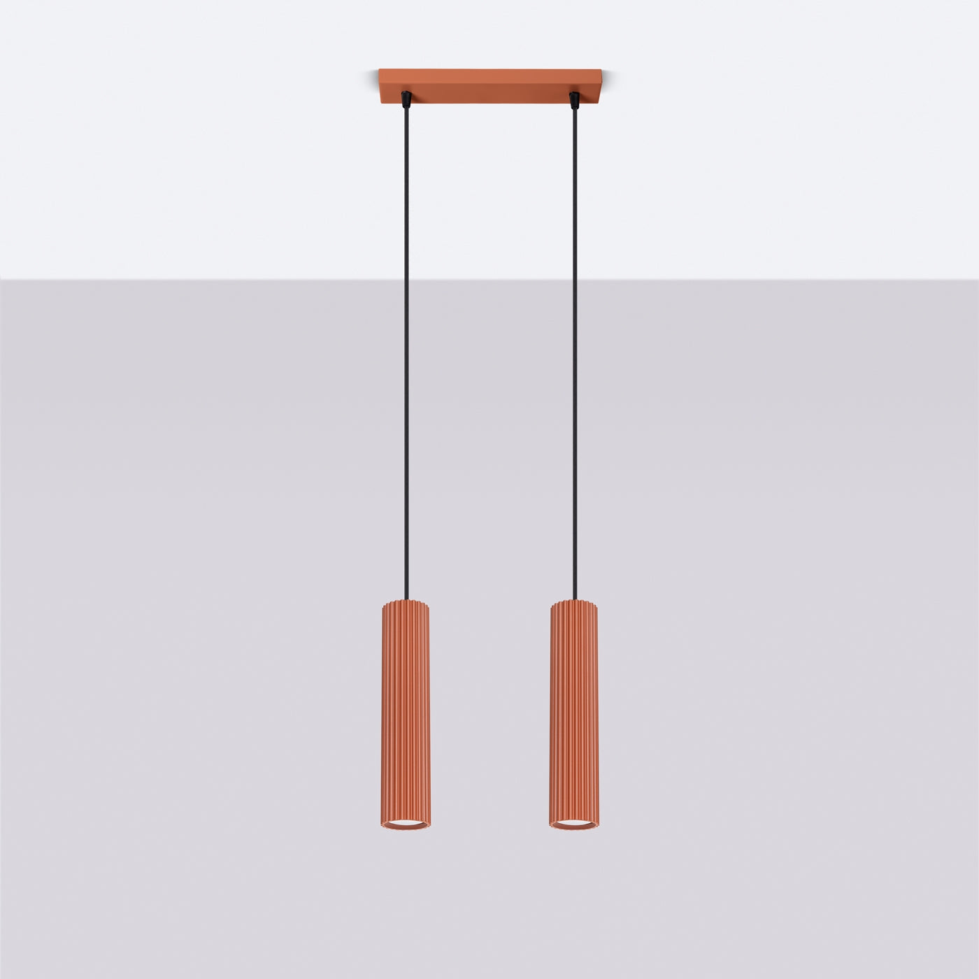 Hanglamp KARBON 2 rood oker