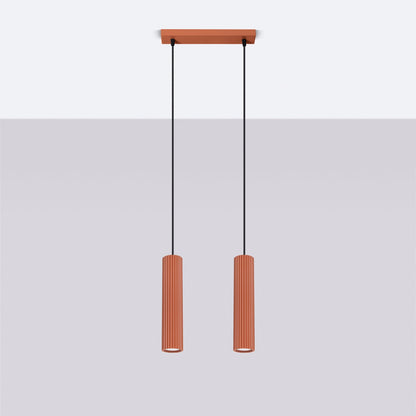 Hanglamp KARBON 2 rood oker