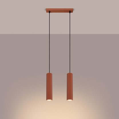 Hanglamp KARBON 2 rood oker