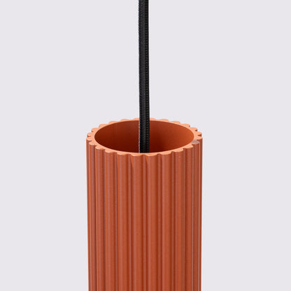Hanglamp KARBON 3P rood oker