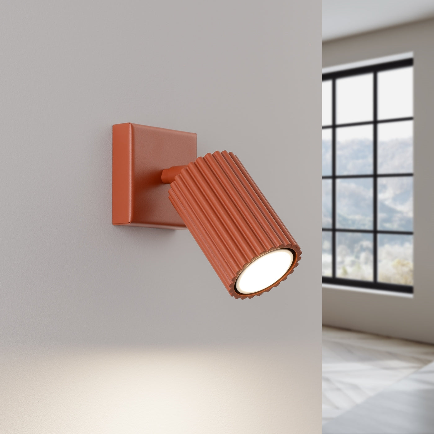 Wandlamp KARBON rood oker