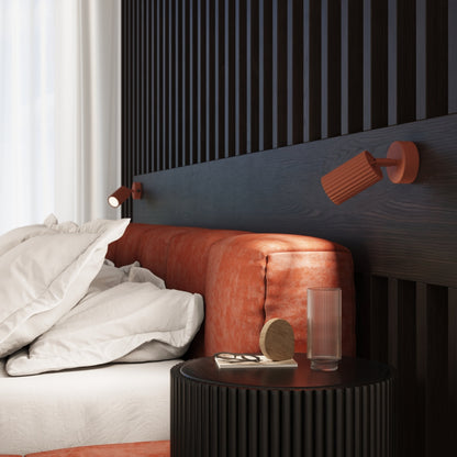 Wandlamp KARBON rood oker met schakelaar
