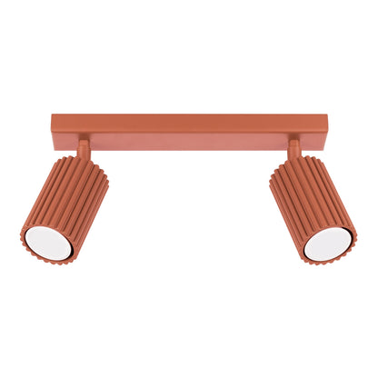 Plafondlamp KARBON 2 rood oker