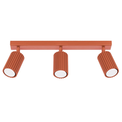 Plafondlamp KARBON 3L rood oker