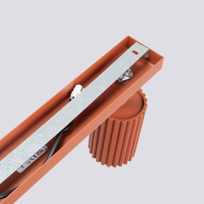 Plafondlamp KARBON 3L rood oker