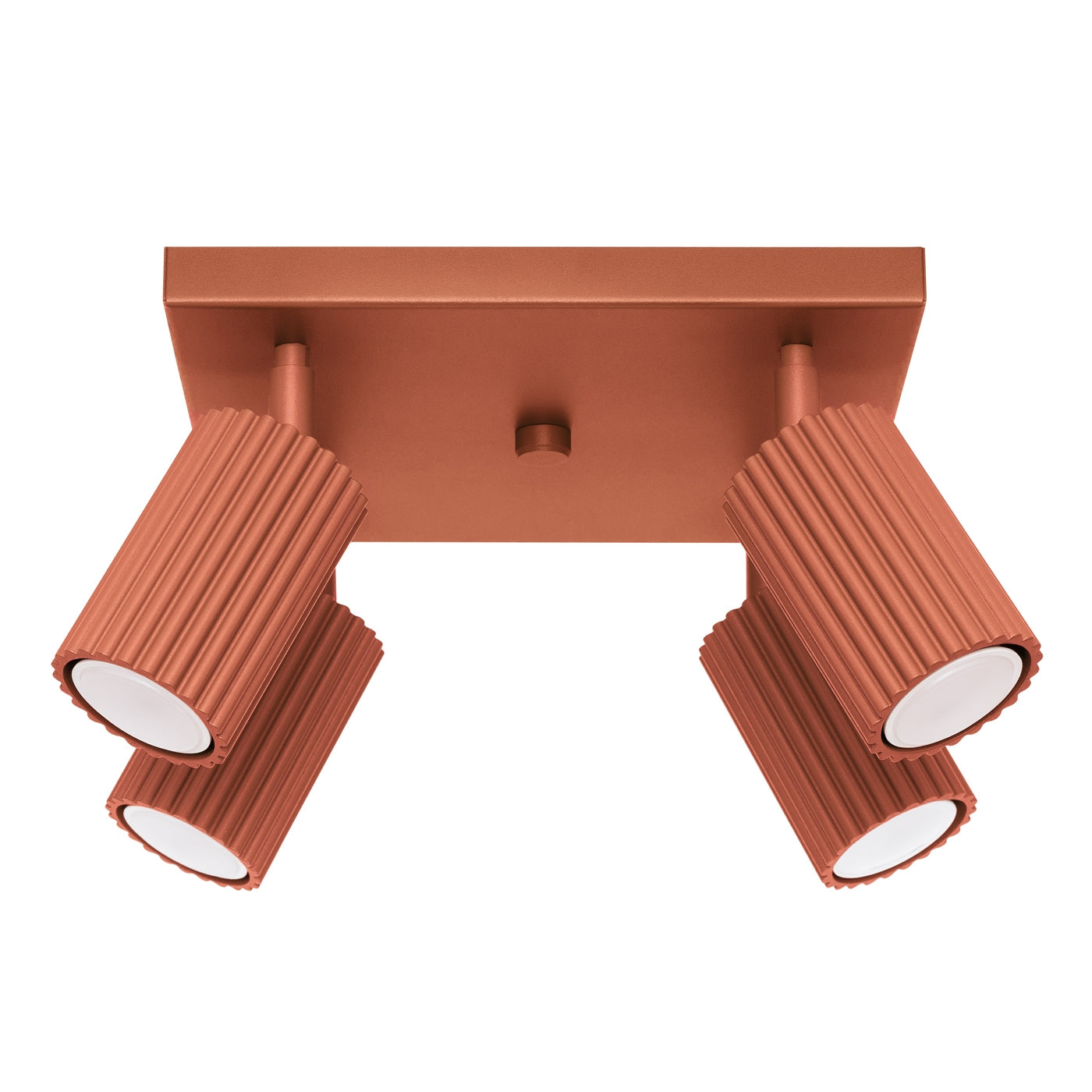 Plafondlamp KARBON 4 rood oker