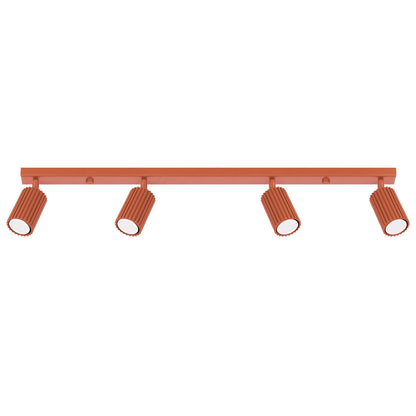Plafondlamp KARBON 4L rood oker