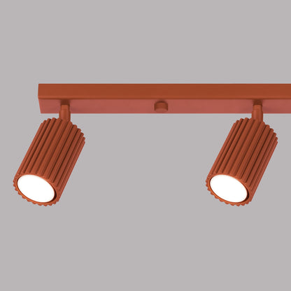 Plafondlamp KARBON 4L rood oker
