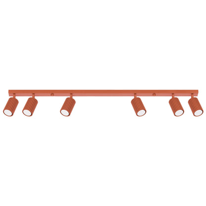 Plafondlamp KARBON 6L rood oker