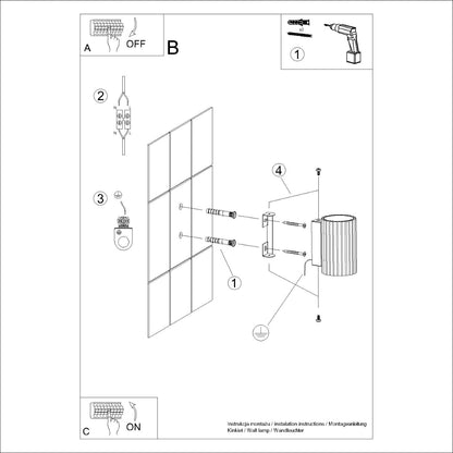 Wandlamp KARBON 10 wit