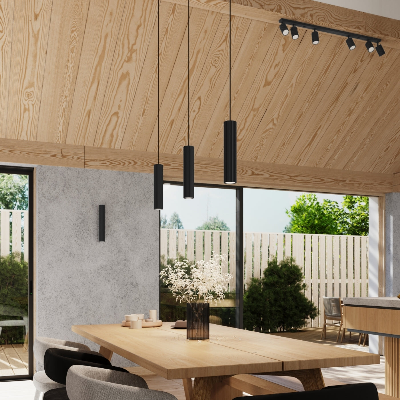 Wandlamp KARBON 20 zwart
