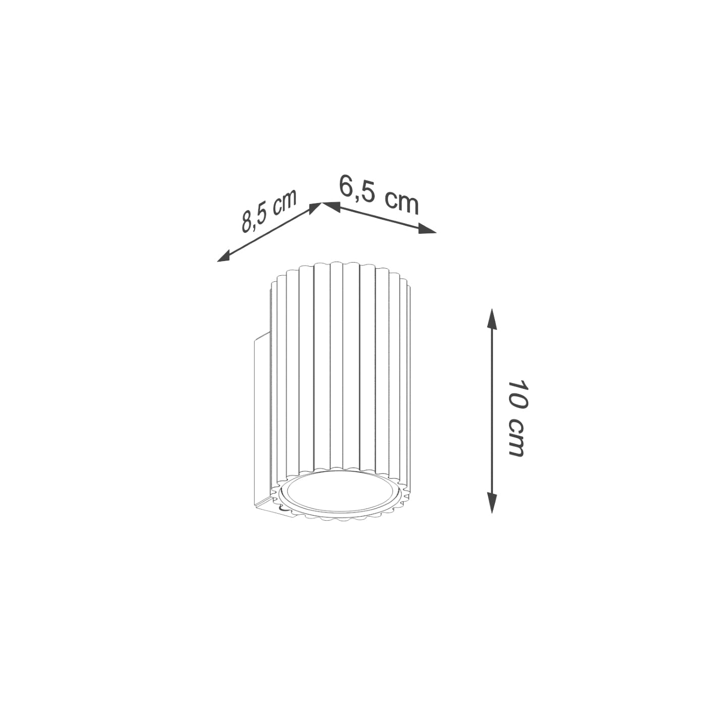 Wandlamp KARBON 10 olijfgroen