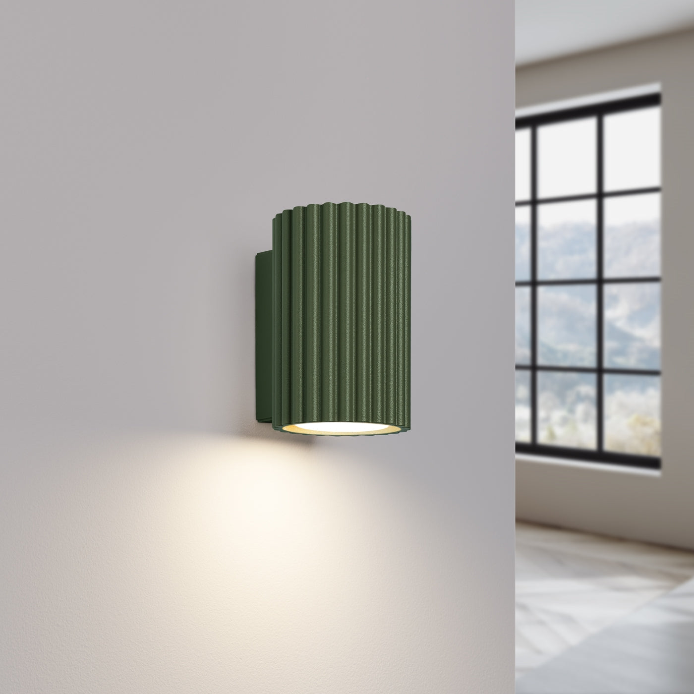 Wandlamp KARBON 10 olijfgroen