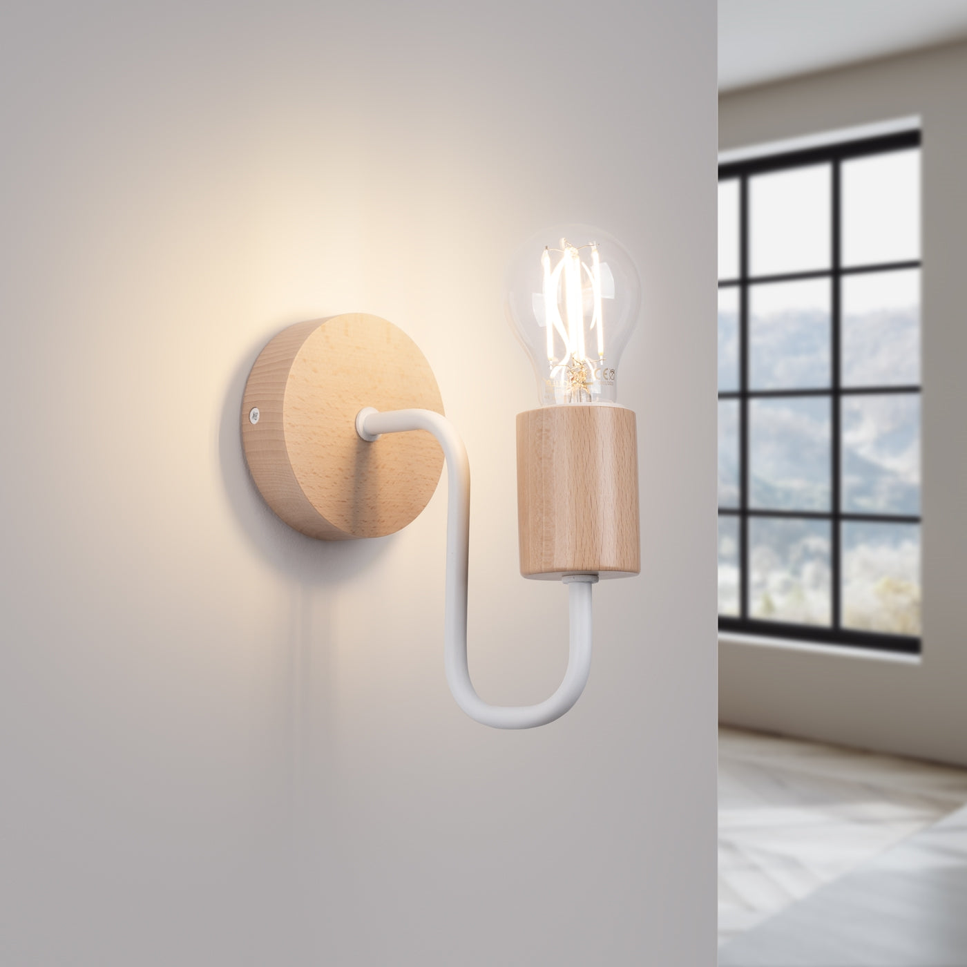 Wandlamp TIMBO wit