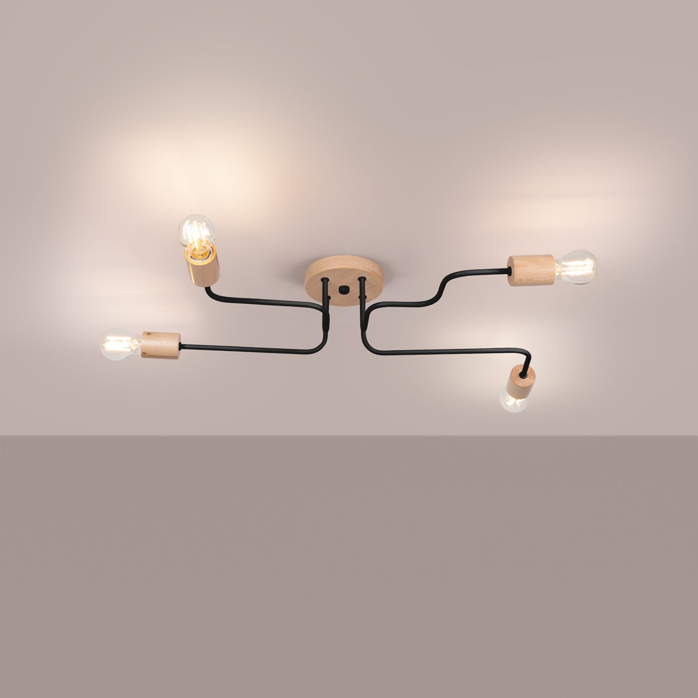 Moderne zwarte  Kroonluchter TIMBO 4