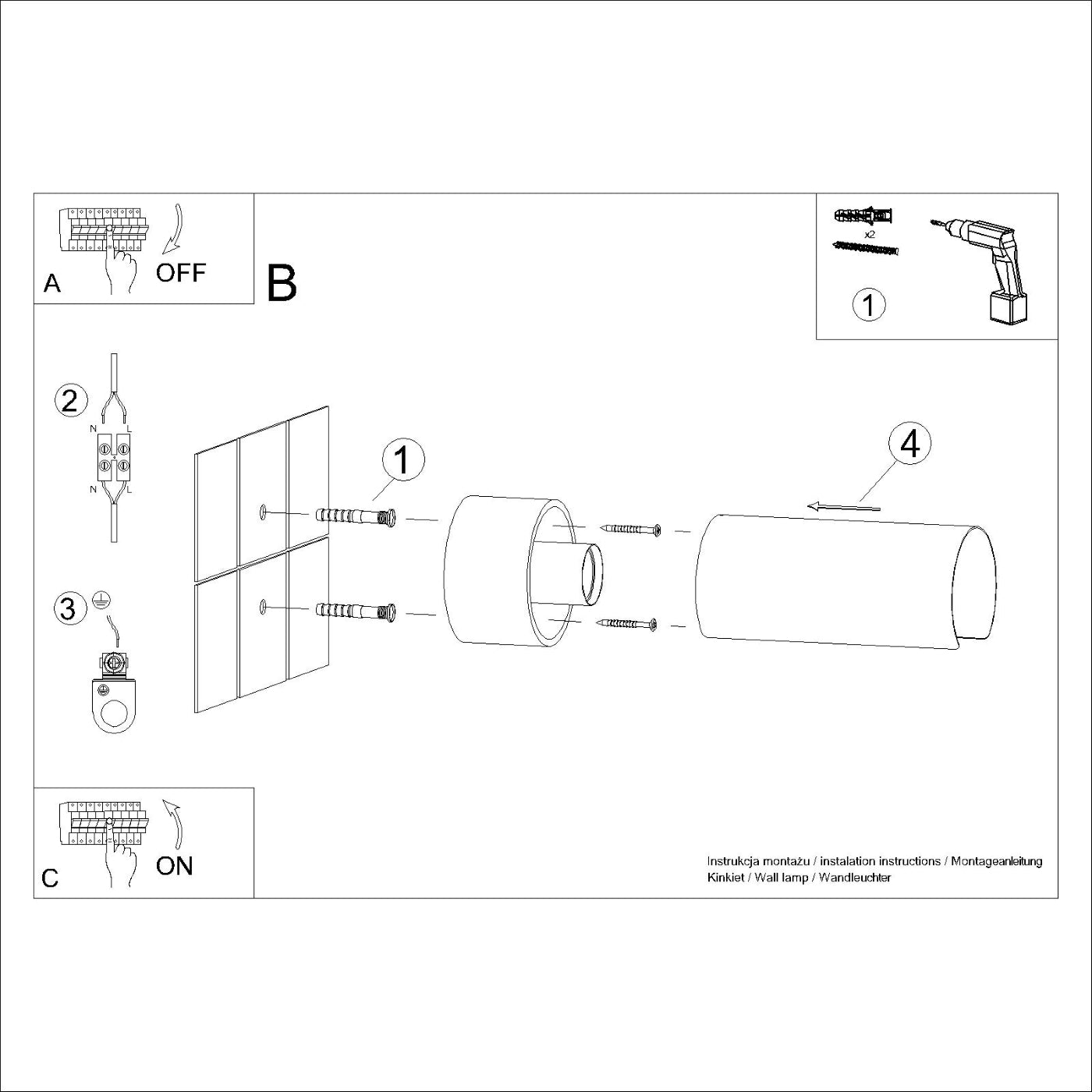 Wandlamp FLASH wit