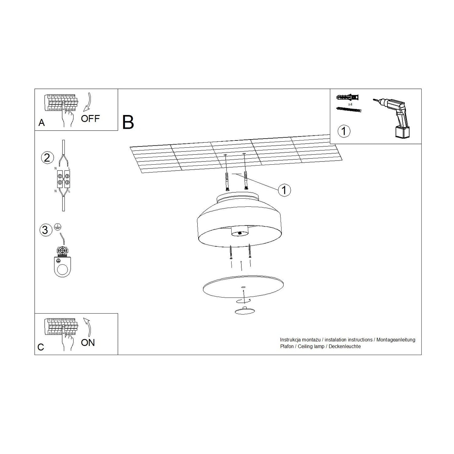 Plafondlamp OMIQ wit